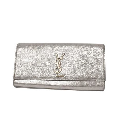 fake ysl silver clutch